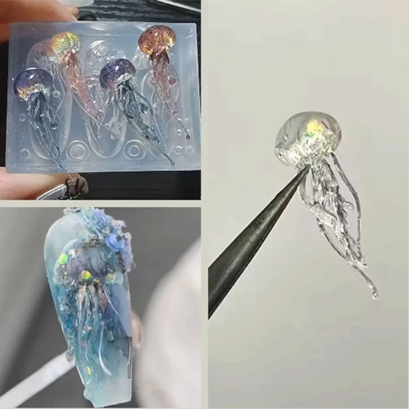 Moule Silicone Nail Art « Poisson Doré » - Pour Décorations Ongles DIY - Outil Estampage Pour Manucure