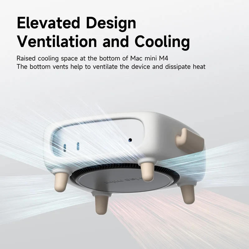 Hagibis Silicone Protective Cover Case for Mac Mini M4/M4 Pro 2024 Soft Shockproof Anti-Scratch Dock Dustproof Desk Stand Cute