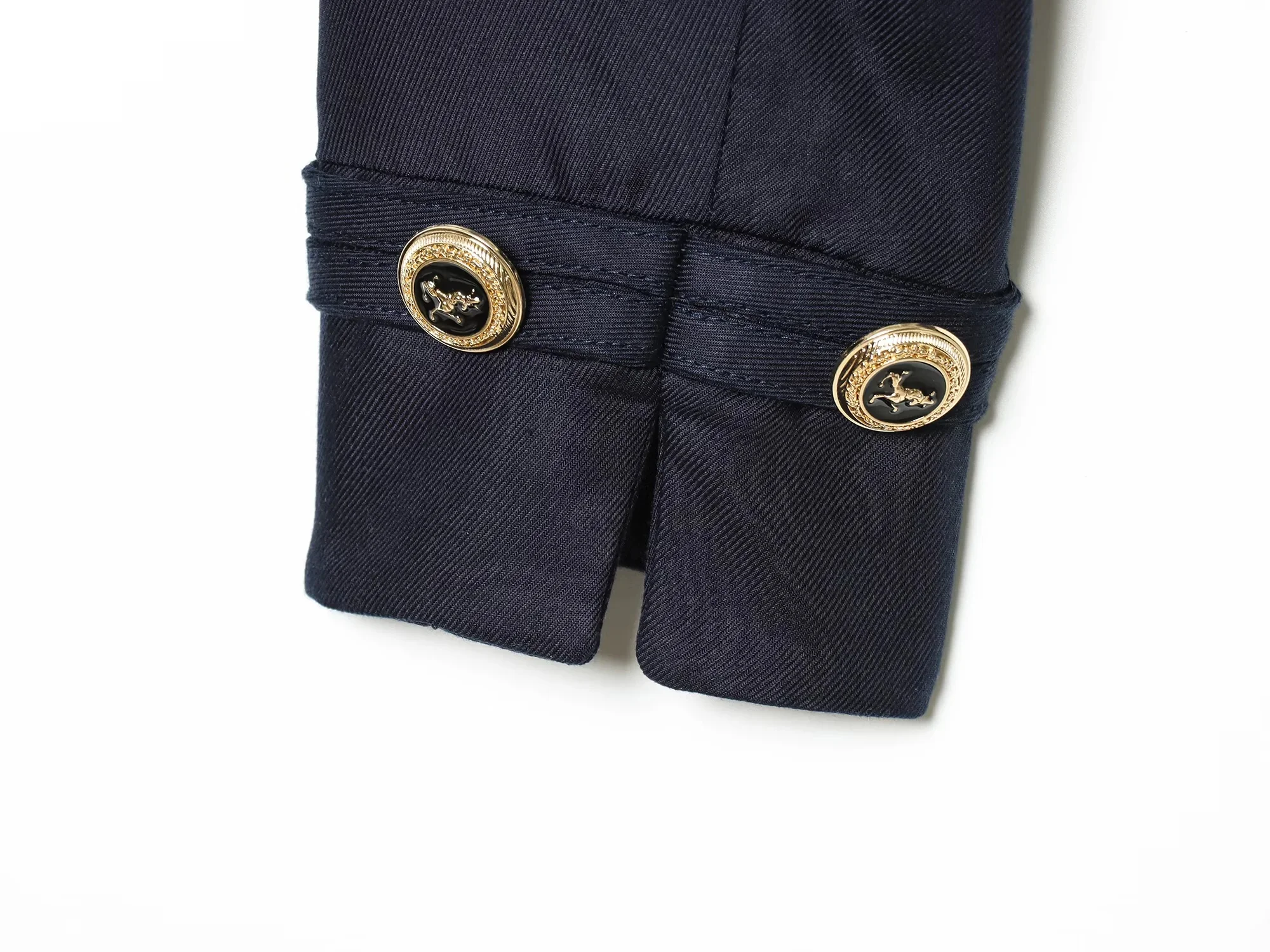 KONDALA Eleganter Lässiger Schicker Damen-Blazer Marineblau mit Knöpfen Stehkragen Slim-Fit Blazer Mode 2026 Frühling Sommer Büro-Damen-Blazer – Detail 9