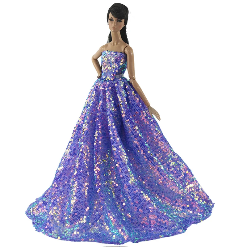 purple doll dress Purple Bowknot Lace Wedding Dress for 11.5" Doll Princess Dresses Doll Clothes