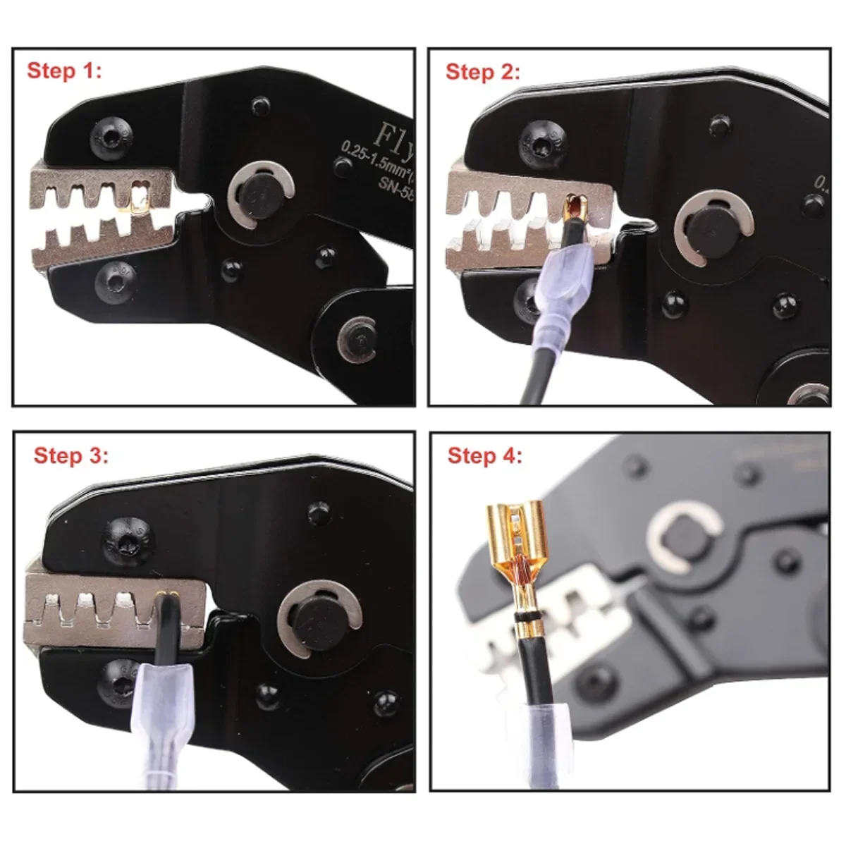 Flytuo SN-58B Kit D'outils De Sertissage Avec 720 Bornes à Barillet