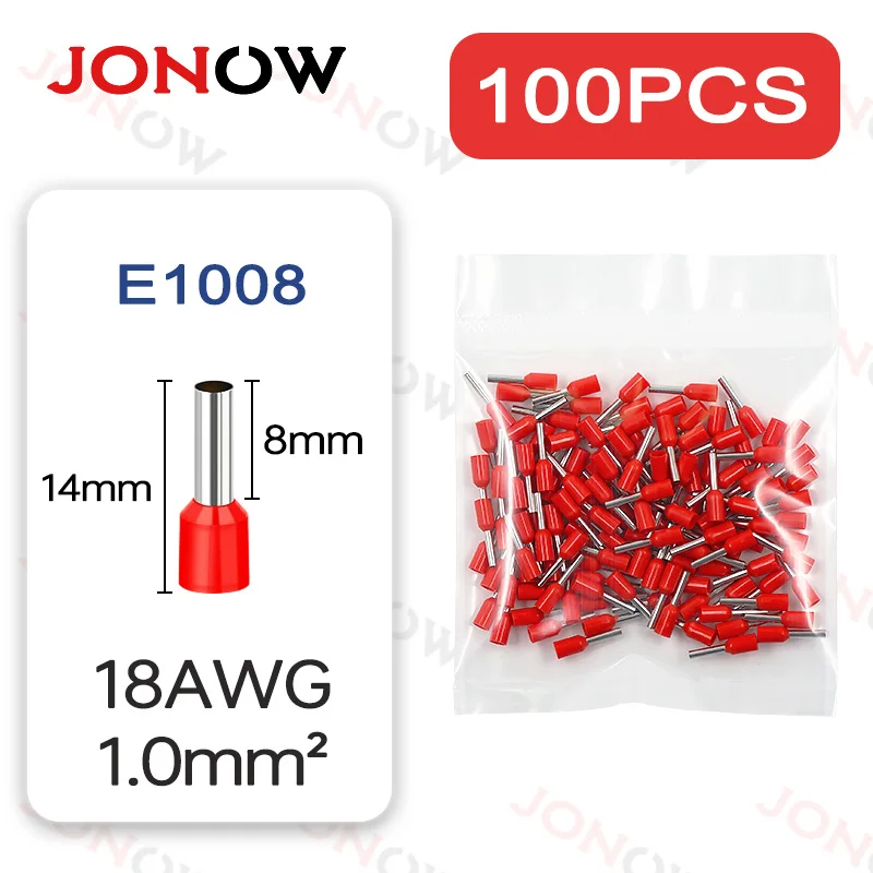 1000個/パック E0508 E7508 ワイヤコネクタ 絶縁フェルール ターミナルブロック コードエンド ワイヤコネクタ 電気圧 非絶縁コードエンドフェリュール、銅製、導体6AWG、長さ18mm  - 絶縁されていない端子,絶縁されていないフェルール,圧着端子,電気コネクタ, ワイヤー ... ワイヤーコネクタ端子 E7508 E1008 E1508 E2508 E4009 絶縁フェルールコネクタブロックコードエンド圧着(B