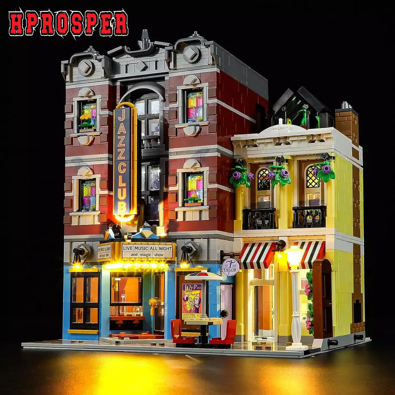 Hprosper 5V Luci A Led Per 10312 Creative Expert Jazz Club Pizzeria Shop Lampada Decorativa (Non Includere Blocchi Di Costruzione Lego)