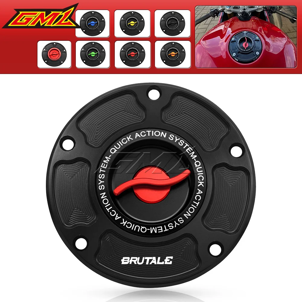 

Motorcycle Accessories Fuel Tank Cap For MV Agusta BRUTALE 750 910/R/S 920 989R 990R 1000 1078 1090 Keyless Gas Tank Cover