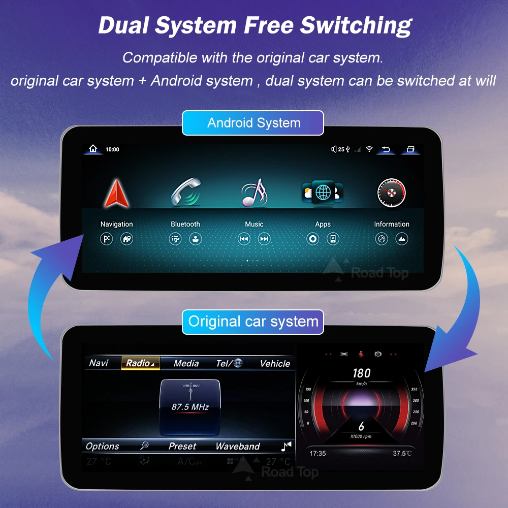 Pantalla táctil Android 13 para Mercedes Benz W205 GLC C V clase W447 GLA CLA 2015-2019 GPS con Carplay Android Auto Radio 5