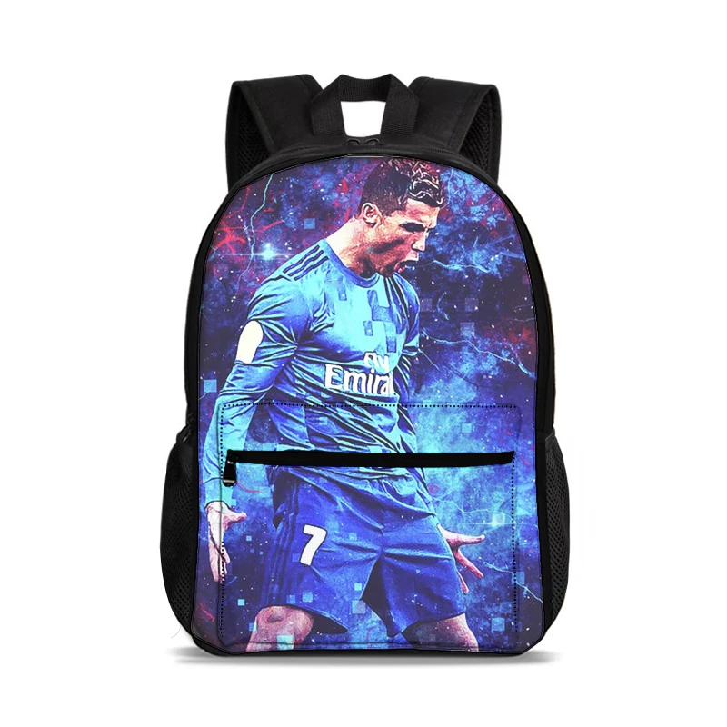 Ronaldo Sport Mochila 47cm/18.5inch Large Capacity CR Backpack School Supplies Football Star School Bag for Boys Girls Best Gift 2