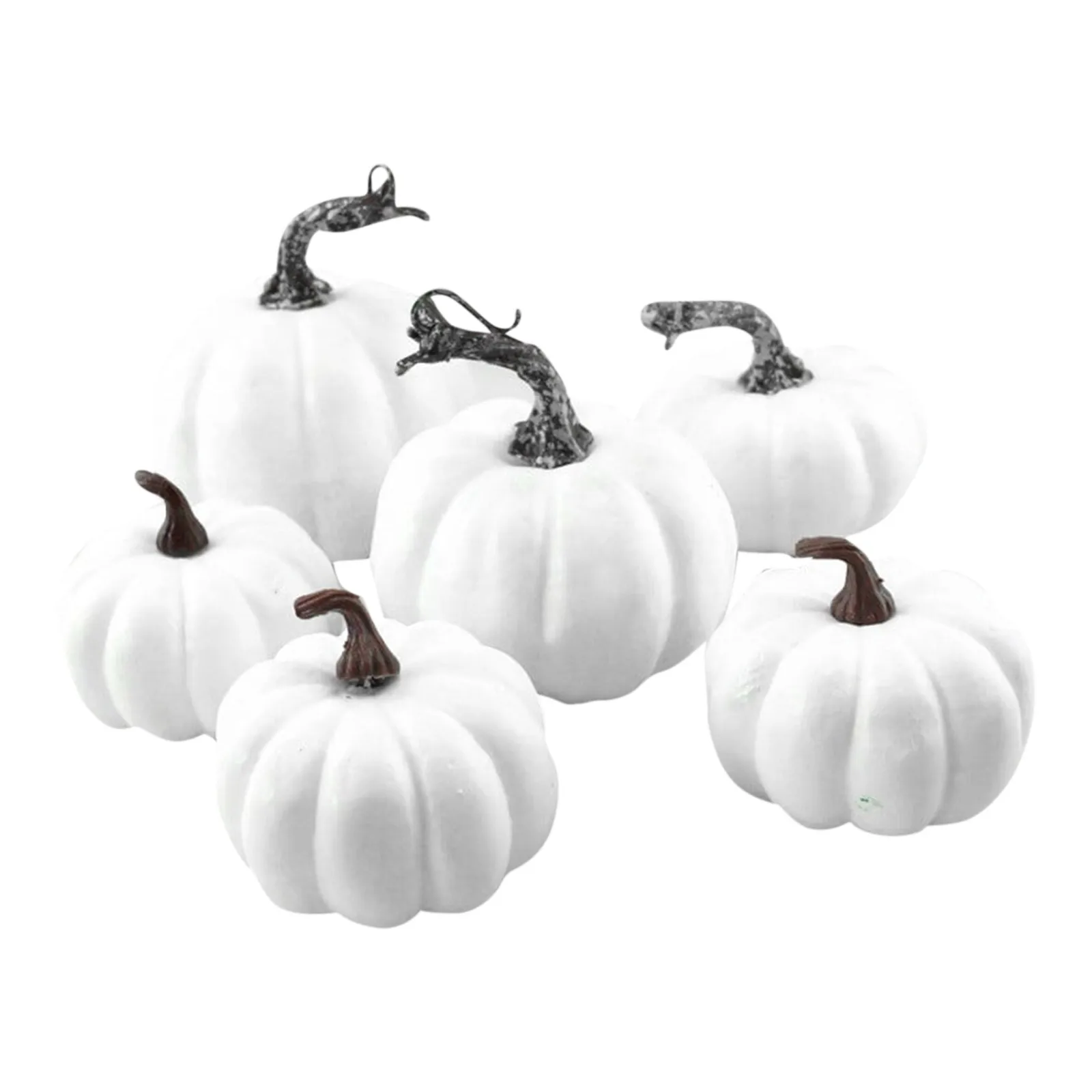 

New 6pcs Mini Artificial Halloween Pumpkin Decor Simulation Vegetable Diy Craft Halloween Home Party DecoraçãO Farmhouse Harvest