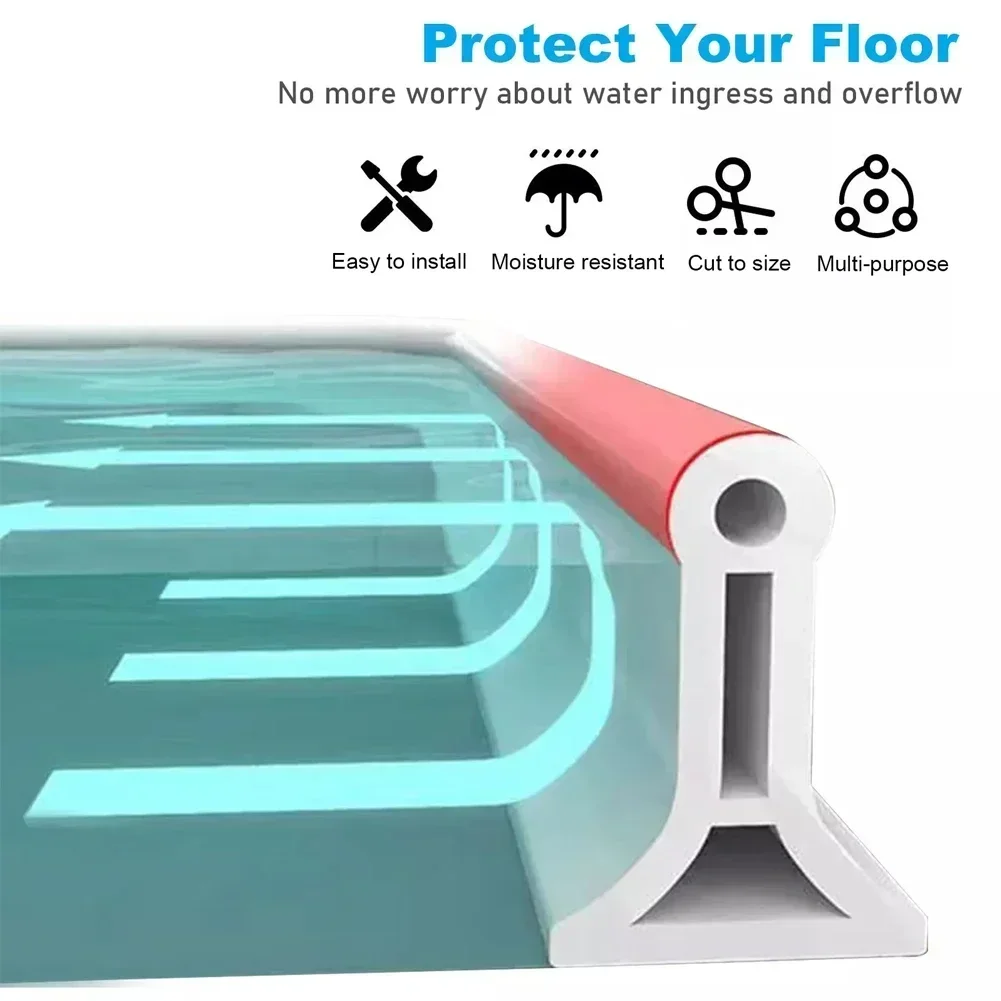 Foldable Water Splash Barrier Showe Curved Strip Floor For Shower Floors Shower Trays Kitchen Sinks Bathroom Doors Bathtub