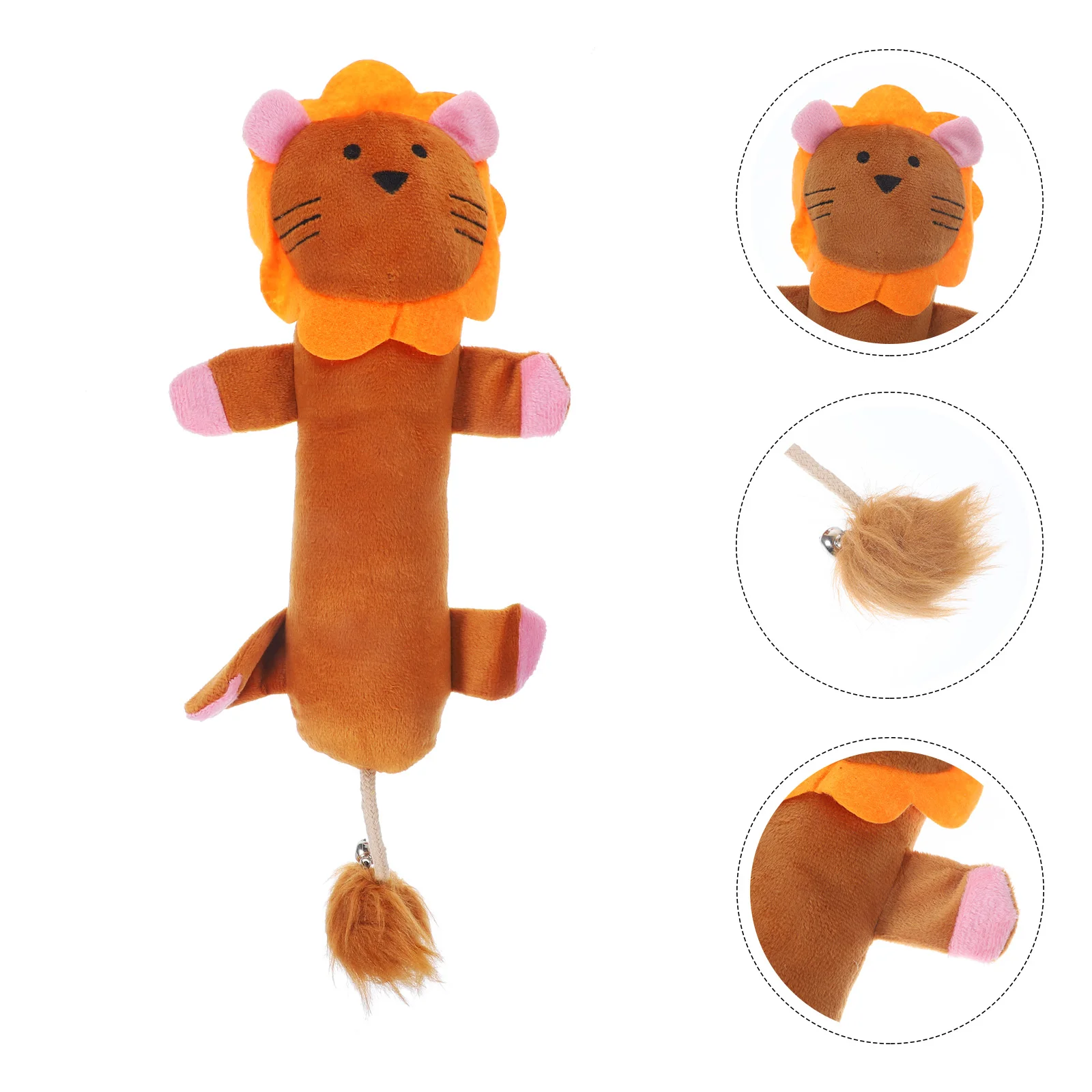 

Cat Toy Interactive Cat Toy Lion Shaped Kitten Plaything Cat Exercise Toy Plush Chewing Toy