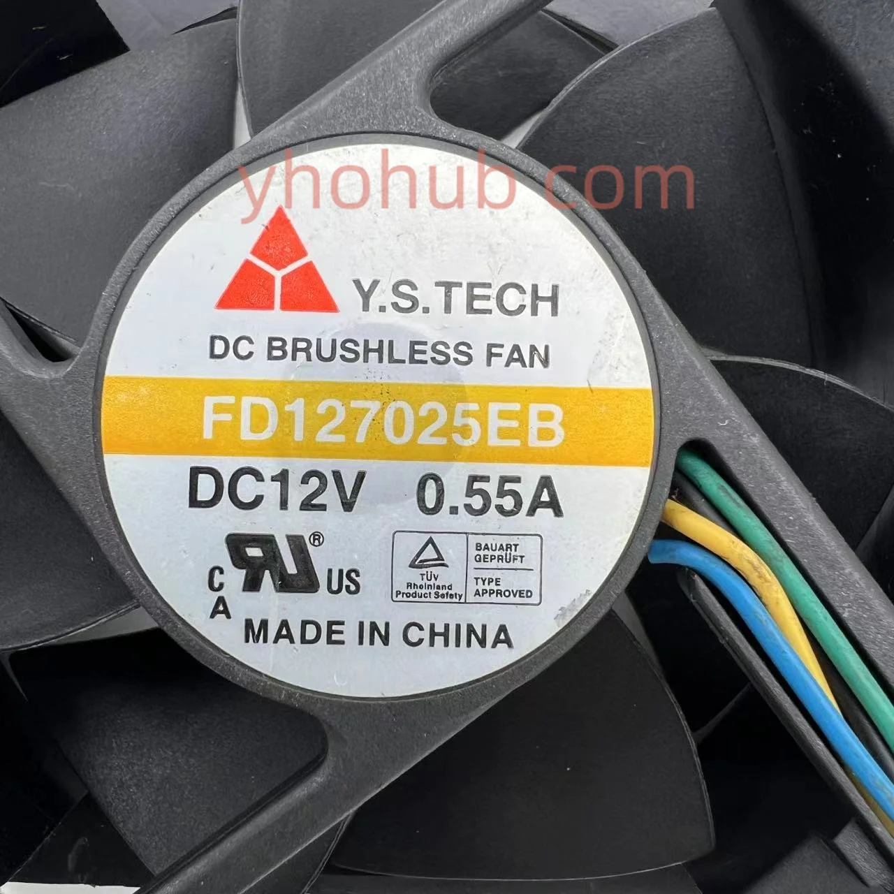 Tech Fd127025eb dc 12v 0.55a 70x70x25 mm Ventilador de Refrigeração do Servidor de Fios Y.s - Imagem 4