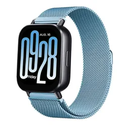 Elegant 22mm Milanese Loop Bracelet Wristband Strap for 20mm Watch Band (Soft blue)