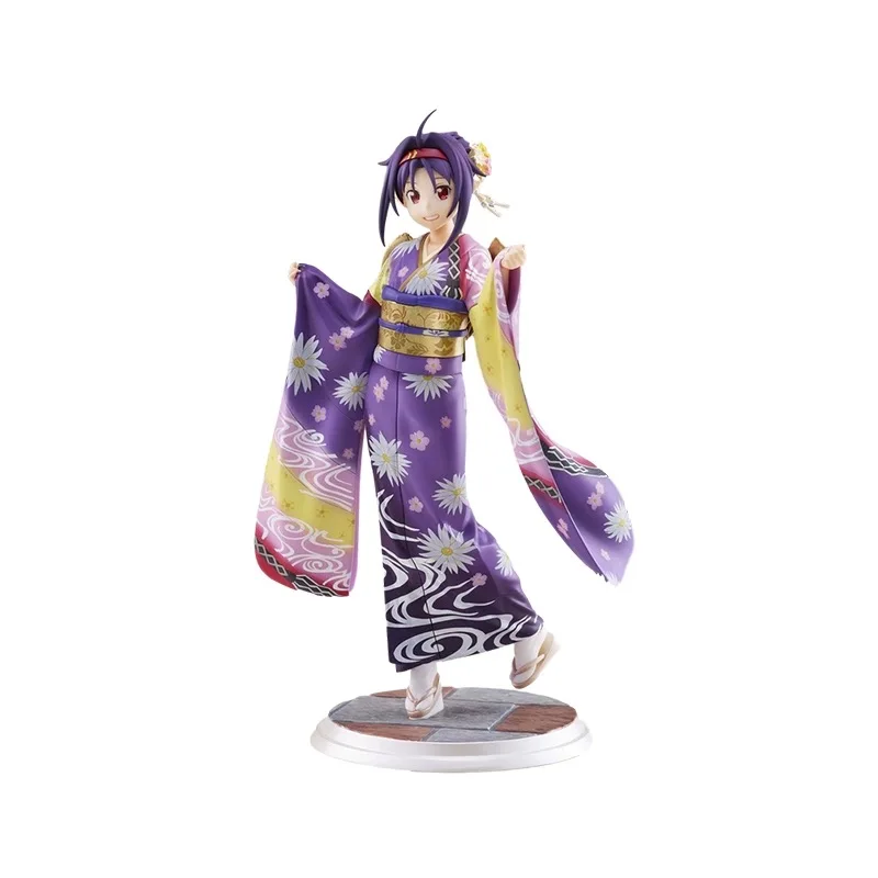 

Original 22CM 2022 Japanese Sword Art Online Konno Yuuki kimono PVC 1/7 Ver Anime Figure Collectible Model Toys For Boys