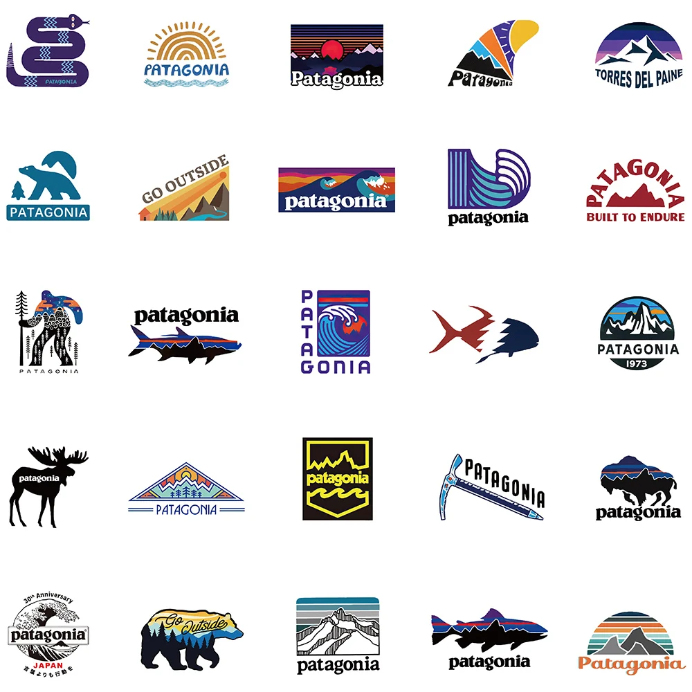 Outdoor Camping Stickers Decal Waterproof 55pcs