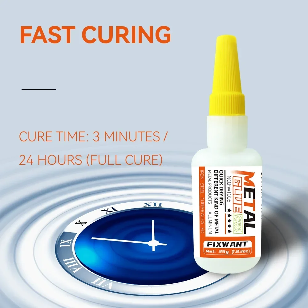 FIXWANT Metal Products Aluminum Iron Steel Copper Alloy Strong Adhesive Universal Rubber Tire Repair Super Glue 5