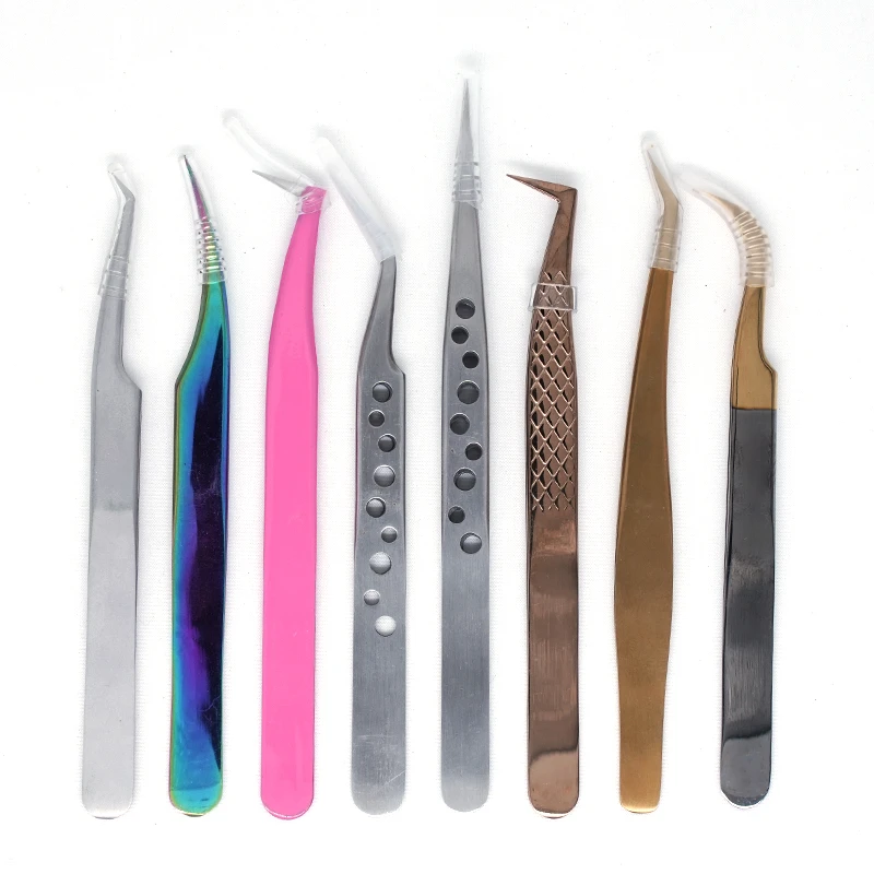 1Pc High Precision Stainless Steel Eyelash Tweezers For Eyelash