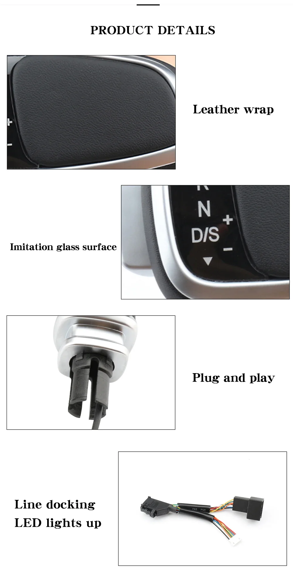 For Audi A4 B8 A6 C6 C7 A7 S7 S6 Q7 Q5 8r A5 S5 Led Gear Shift Knob Shifter Leve