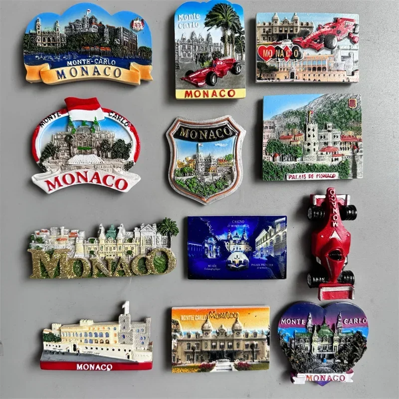 Monaco fridge magnets Creative Travel souvenir gift resin UV magnet refrigerator magnets home decor collection magnetic fridge magnets refrigerator decor