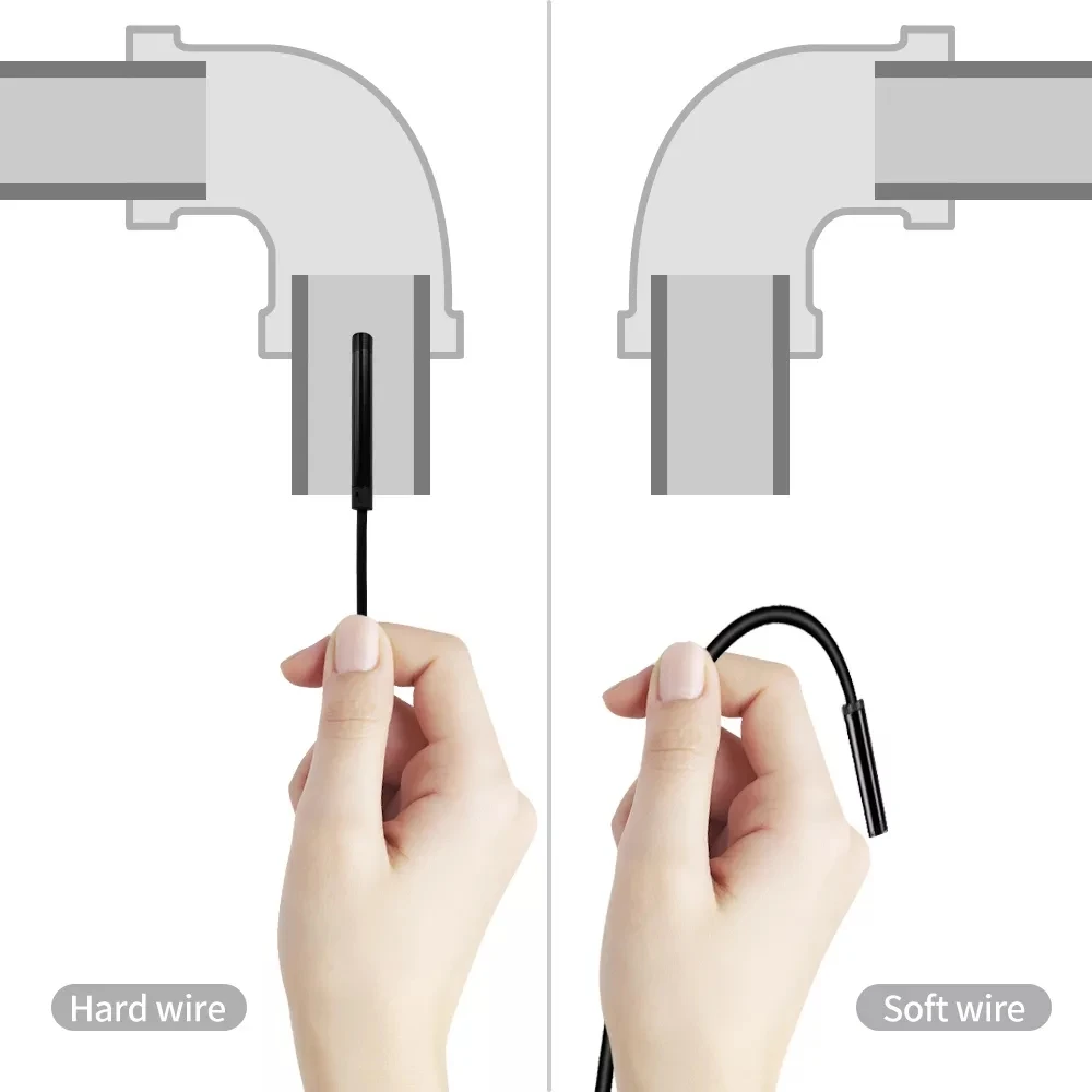 Auto Focus HD1944P Endoscope for Cars Android Phone Type c 5MP Mini Sewer Inspection Camera 12mm Endoscopy Usb Borescope 1-20m 2