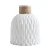 Nordic Flower Vase Imitation Ceramic Moire Artificial Flower Vase Living Room Desktop Decoration Wedding Centerpiece Arrangement 5