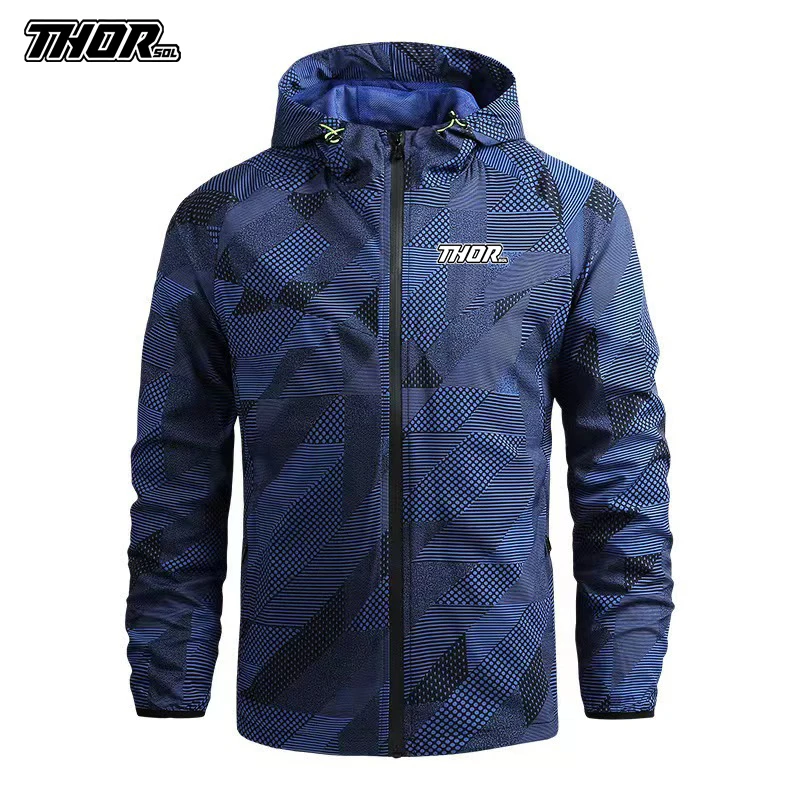 MTB Windbreaker THORSOL Cycling Jacket Bicycle Male Motocross Outerwear Mountain Bike Clothing Chamarra Rompevientos De Hombre