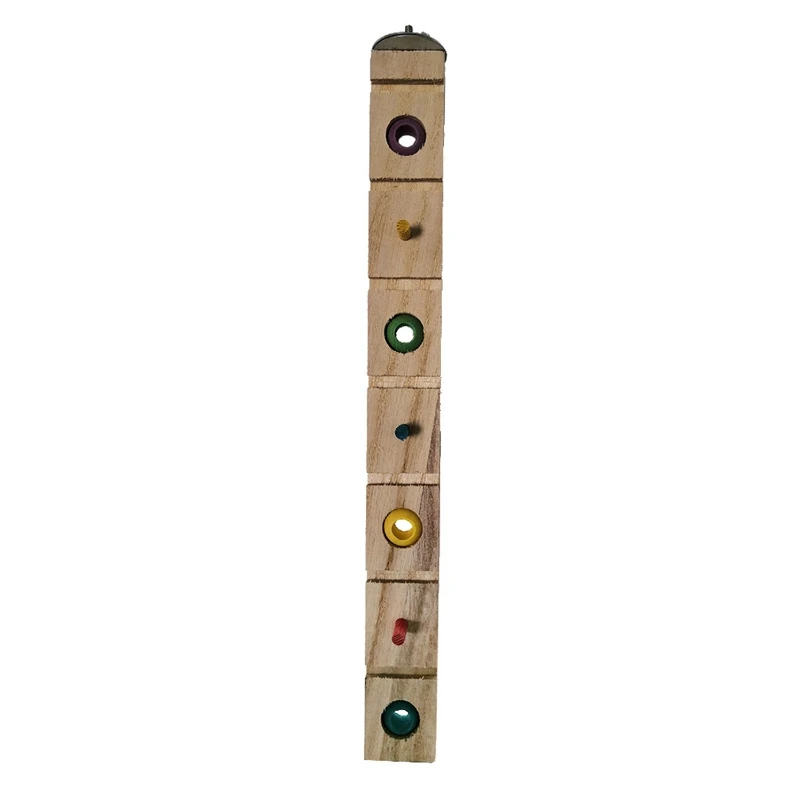 Parrots Perches Stand 19.5/29/33.5cm Wooden Bird Training Standing Toys Colorful Chewable Bead Multifunction Pet Birds Toys bird cage perches