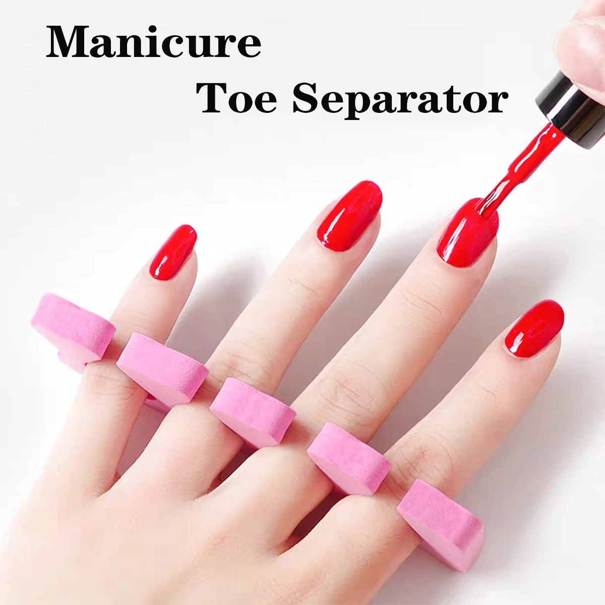 100 Pairs Nail Toe Separator EVA Sponge Environmental Protection Material Salon Shop Special Disposable Nail Tools