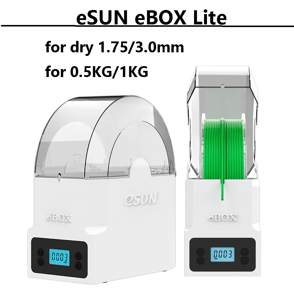 ESUN eBOX Lite 3D 인쇄 필라멘트 보관함, 건조 히터 홀더, 1.75mm, 3.0mm 필라멘트 0.5kg, 1kg 3D 프린터 부품 