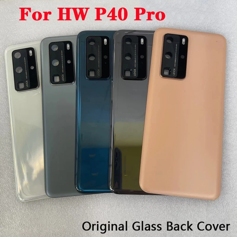 

Новинка, задняя крышка из закаленного стекла для HW P40 Pro, запасные части для задней крышки батарейного отсека P40 Pro + рамка для камеры