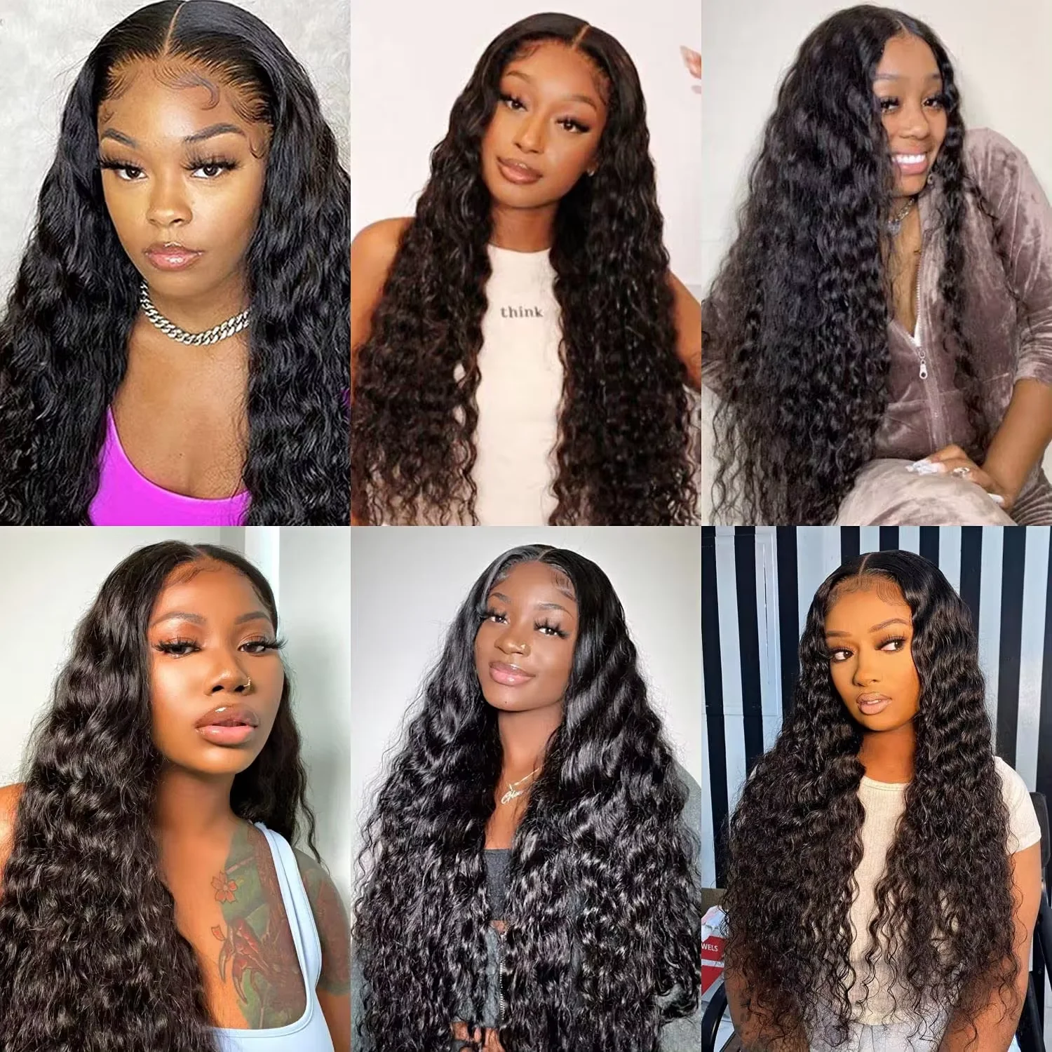 Deep Wave Bundles 100% Human Hair 28 30 inch Virgin Hair Curly 3 4 Bundles Brazilian Weave Human Extension Weave