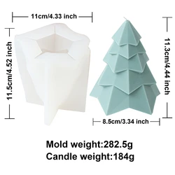Silicone Pine Tree Mold for DIY 3D Christmas Candle Crafting (Christmas tree 8)