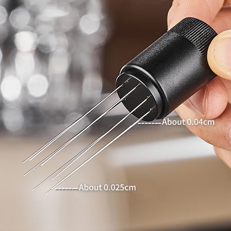 WDT Tool Espresso Coffee Stirrer Needle 8 Needles Magnetic Absorption Stand Barista Coffee Stirring Distribution Tool