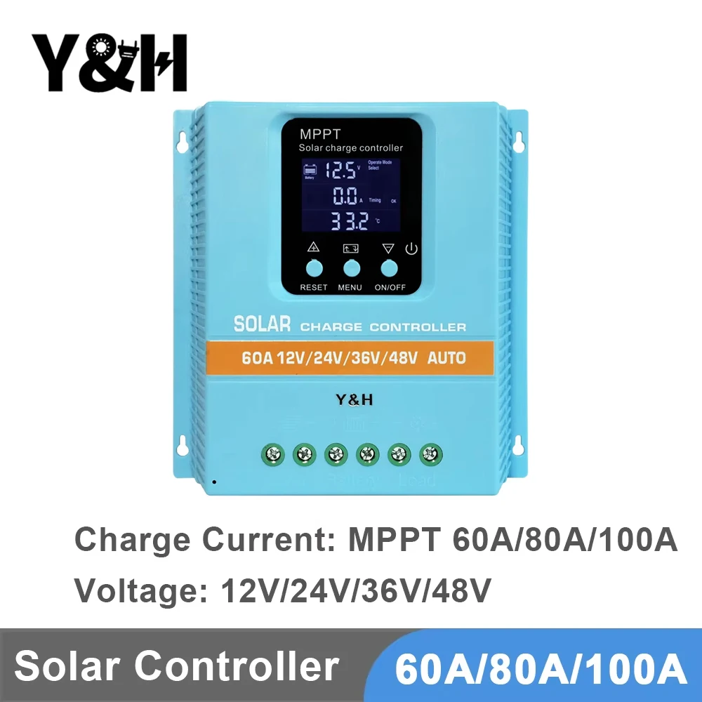 Y&H MPPT Solar Charger Controller 60A 80A 100A Selectable with LCD ...