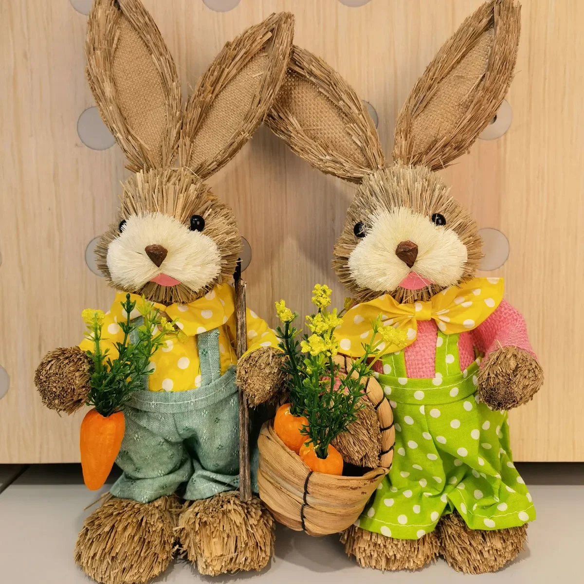 Buy1Free1NewCuteStrawRabbitsBunnyDecorationsEasterPartyHome