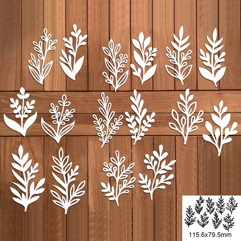 

Crazyclown 8pcs Leaves Metal Cutting Dies Stencils Die Cuts for DIY Scrapbooking Album Paper Card Embossing Crafts