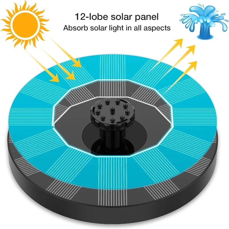 Solar Floating Water Fountain Bird Bath Fountain Pump Pond Decoration Solar Powered Water Pump For Garden And Patio