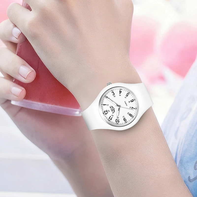 LIGE Fashion Lady WaterproofWatches Casual White Digital Simple Women Quartz Watch Sport Silicone Strap Ladies Clock Wristwatch