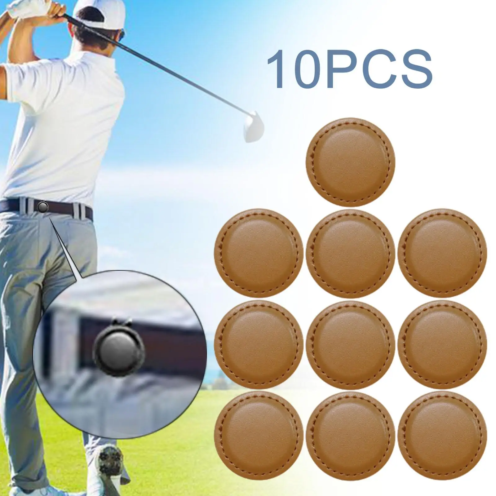 10x Golf Ball Markers Lightweight Craft Gift Mark Equipment Golf Cap Holder Portable for Training Outdoor Practice Sports Golfer