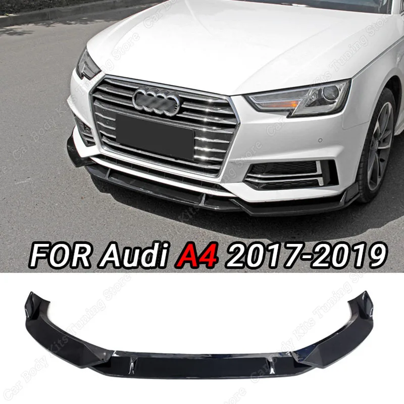 

Передний бампер для Audi A4 2017-2019, спойлер для губ, диффузор, сплиттер, нижняя отделка подбородка, комплект кузова, защитная крышка, тюнинг, автомобильные аксессуары