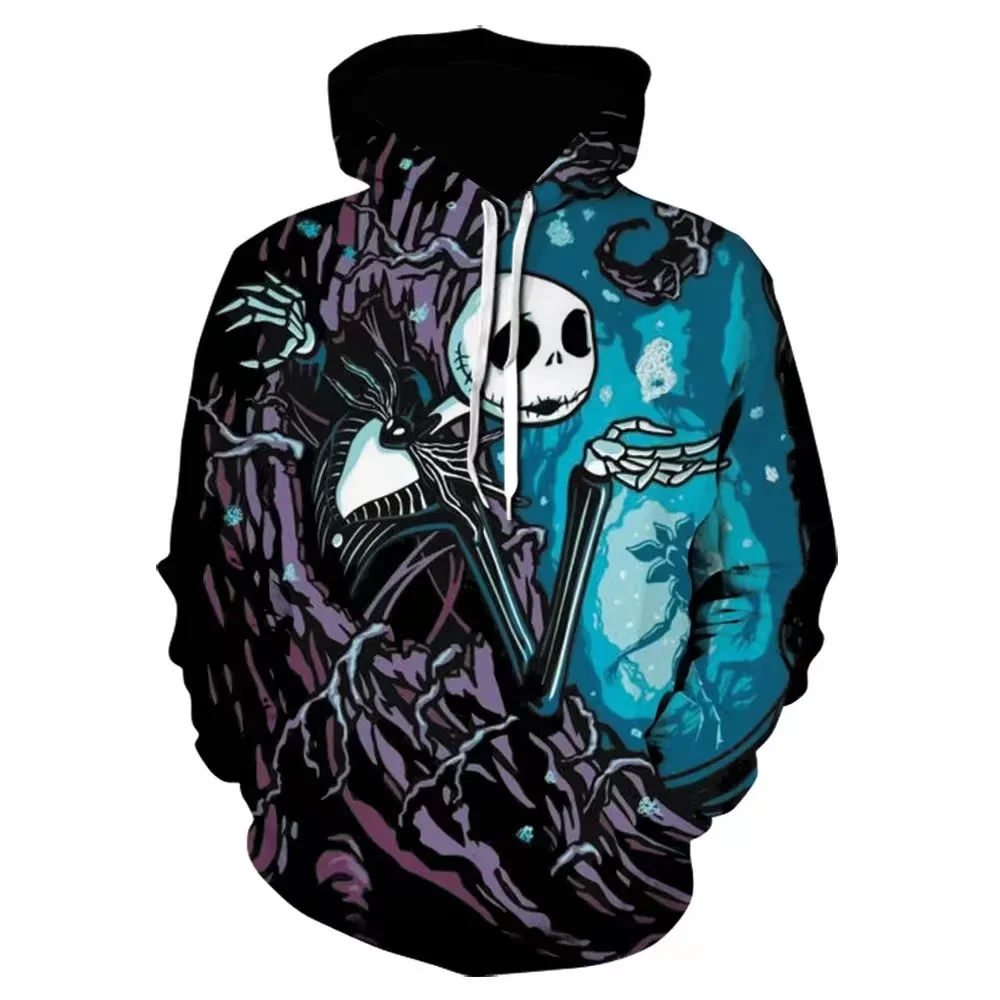 

New Halloween Hoodies Nightmare Before Christmas 3D Print Hoodie Men Women Fashion Oversized Sweatshirts Kids Tracksuits Spring