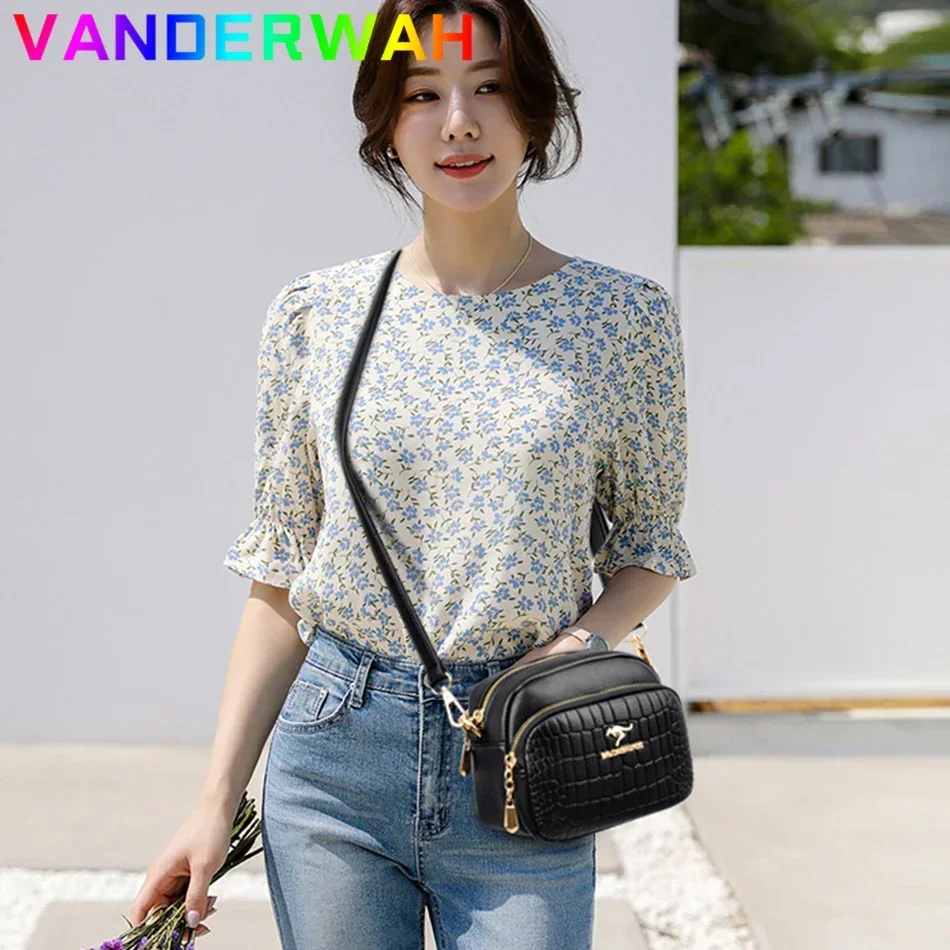 Women's Small Stone pattern Crossbody Bags Summer Fashion Designer Shoulder Purses and Handbags Soft Leather Messenger Sac