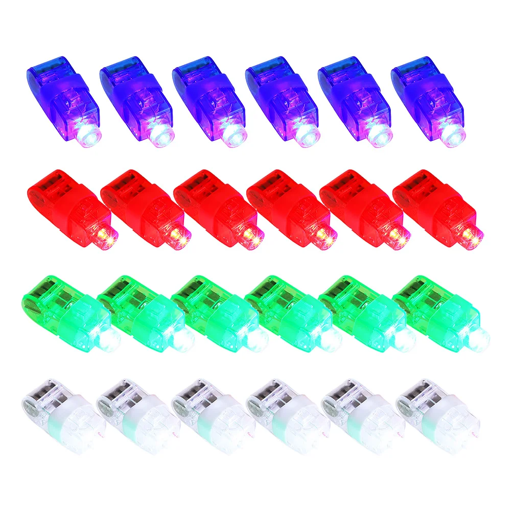 

LED Finger Lights Plastic Flashing Light Up Ring Toys For Kids Adults Christmas New Year Party Favors Gifts Random Color