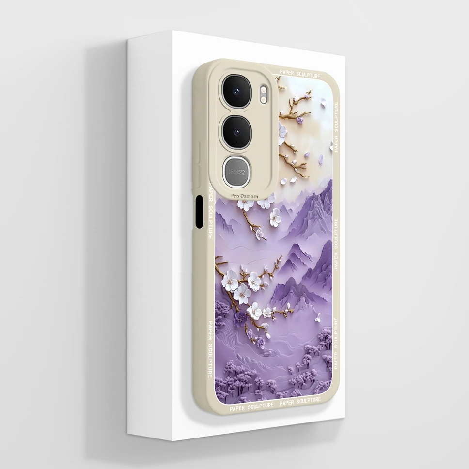 Retro Butterfly Pattern Soft Liquid Silicone Full Coverage Phone Case - Anti-Drop Cover