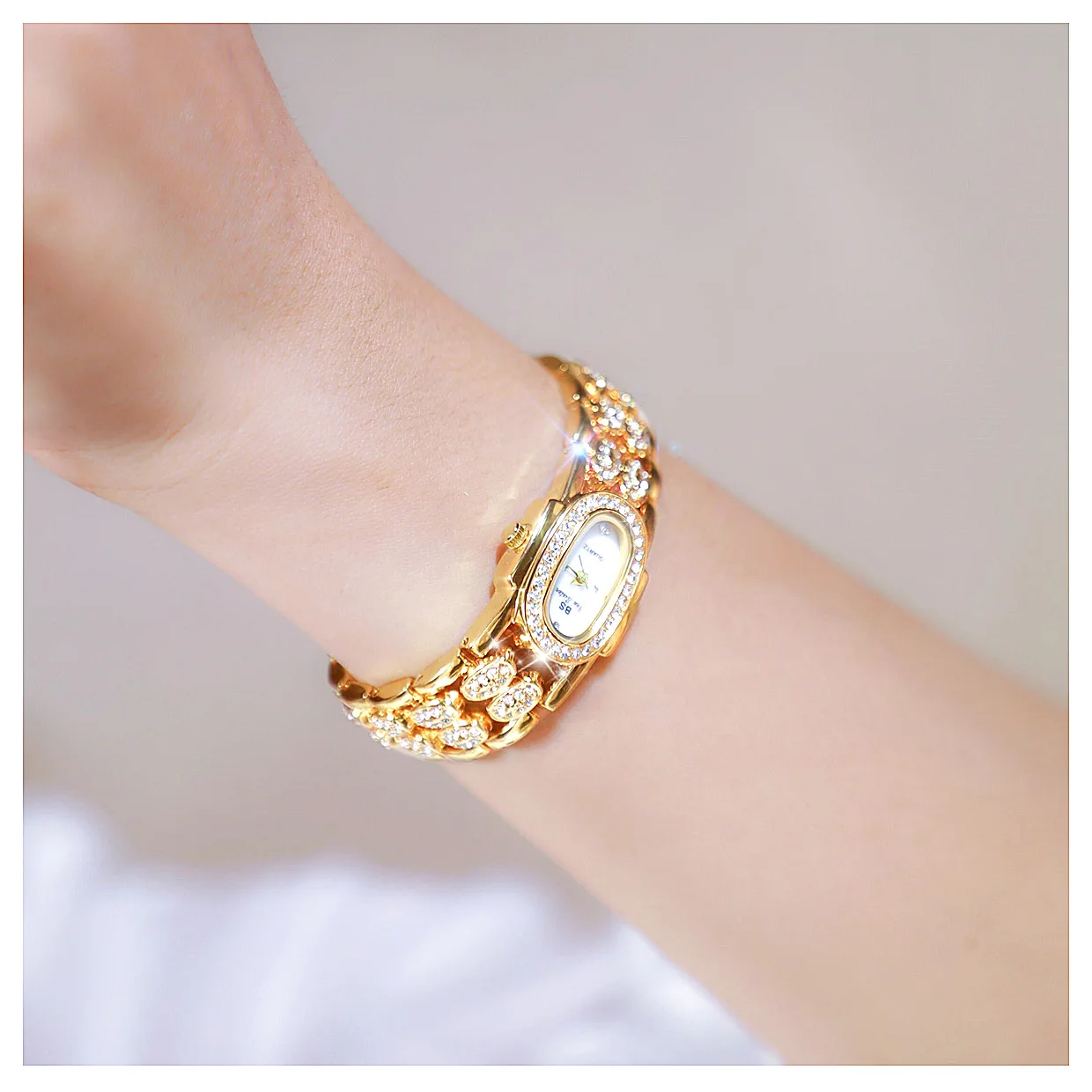 Orologi da donna alla moda, bracciale in oro, orologio al quarzo in acciaio inossidabile, orologio da donna vintage, orologi da polso con diamanti, regali_voghion.com
