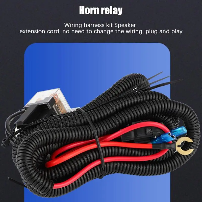 car Horn Wiring Harness Relay Kit Universal 12V Horn cable Relay Wiring Harness Kit for Auto Truck Grille Mount Blast Tone Horns