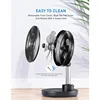 FARADAY Oscillating Standing Fan 12” Foldable Portable Quiet Floor Fan 12000mAh Rechargeable Pedestal Fan with Remote, Timer 6