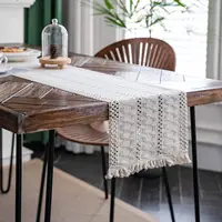 Classic Table Runner Simple Tablecloth Farmhouse Table Runner Burlap Table Cloth Rustic Table Cover for Dinning Table Decoration 2