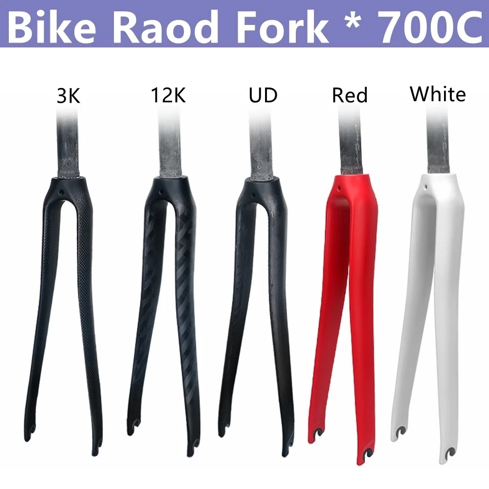 BikeRoadFrontFork700CCarbonFiberRigidForksRoadBicycleParts