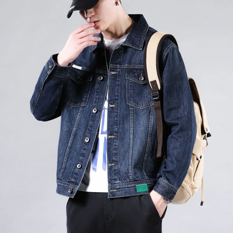 Men Denim Jacket American Retro 2023 Autumn New Loose Jacket Fashion Men Jacket.