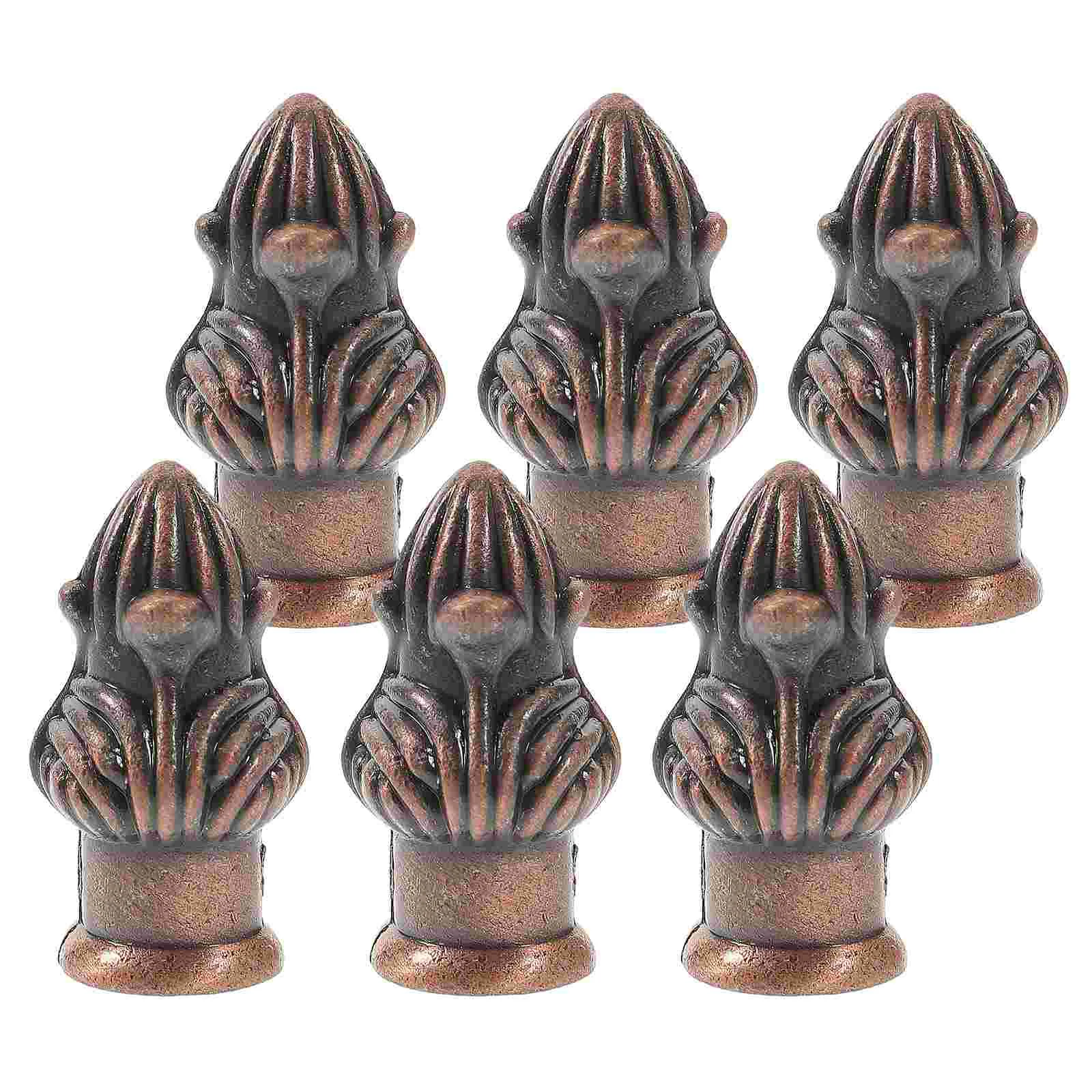 

6 Pcs Desk Light Chandelier Screw Cap Knob Decor Caps Lamp Shade Holder Harp Finials Tapped Chic