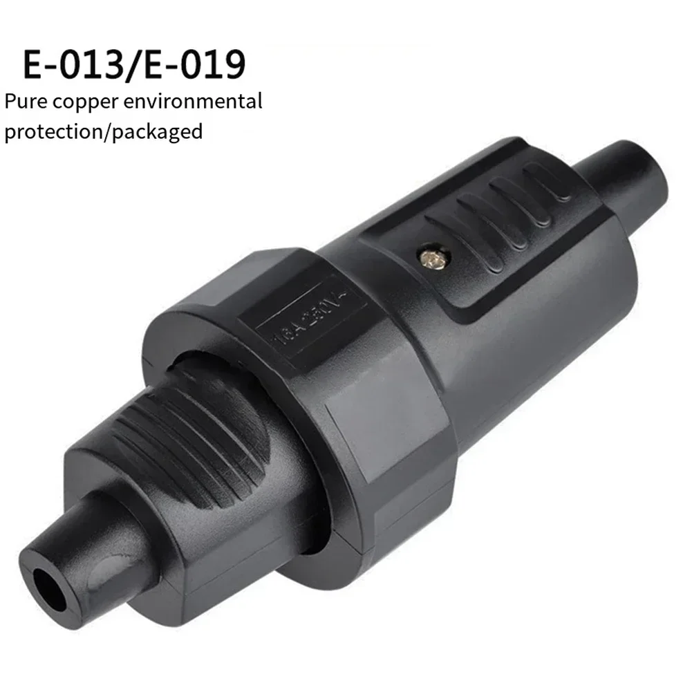 2 Cores Protective Contact Rubber Coupling Outdoor Waterproof Euro Plug Coupling 250V 16A Electrical Equipment Supplies